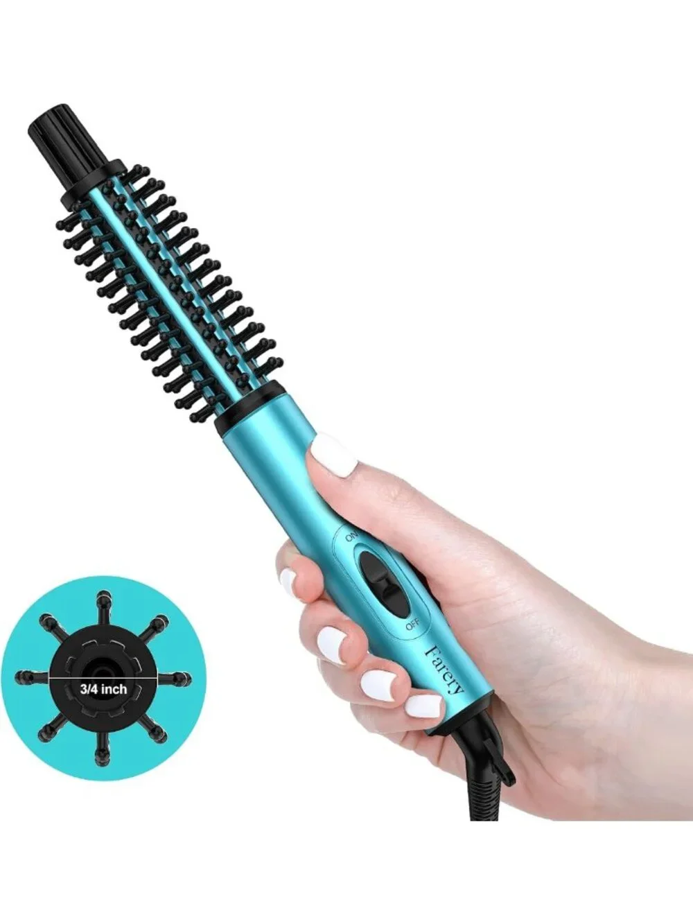 Mini Thermal Brush & Curling Iron - 3/4